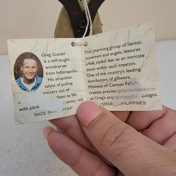 Greg Guedel Bethany Lowe Angel With Star Primitive Spanish Style Christmas Decor - Picture 8 of 12